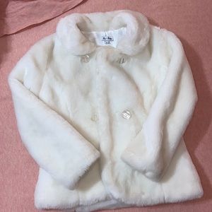White/cream super soft girls jacket